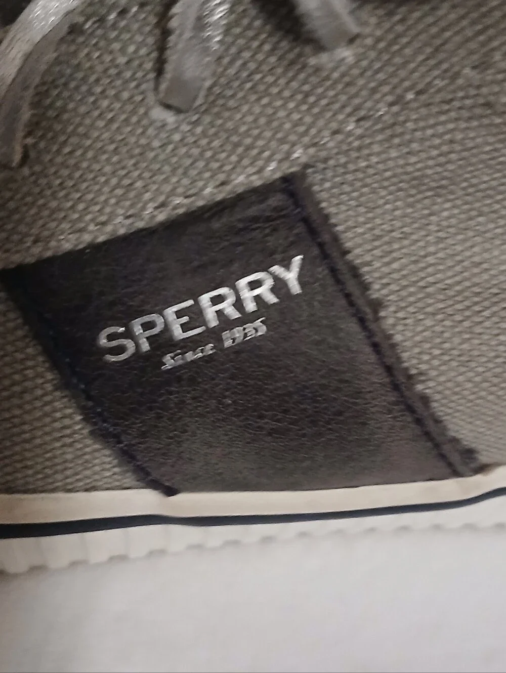 Sperry Rave Verge Top Sider Gray Canvas Sneakers Women's 8.5M Hi-Top Coastal